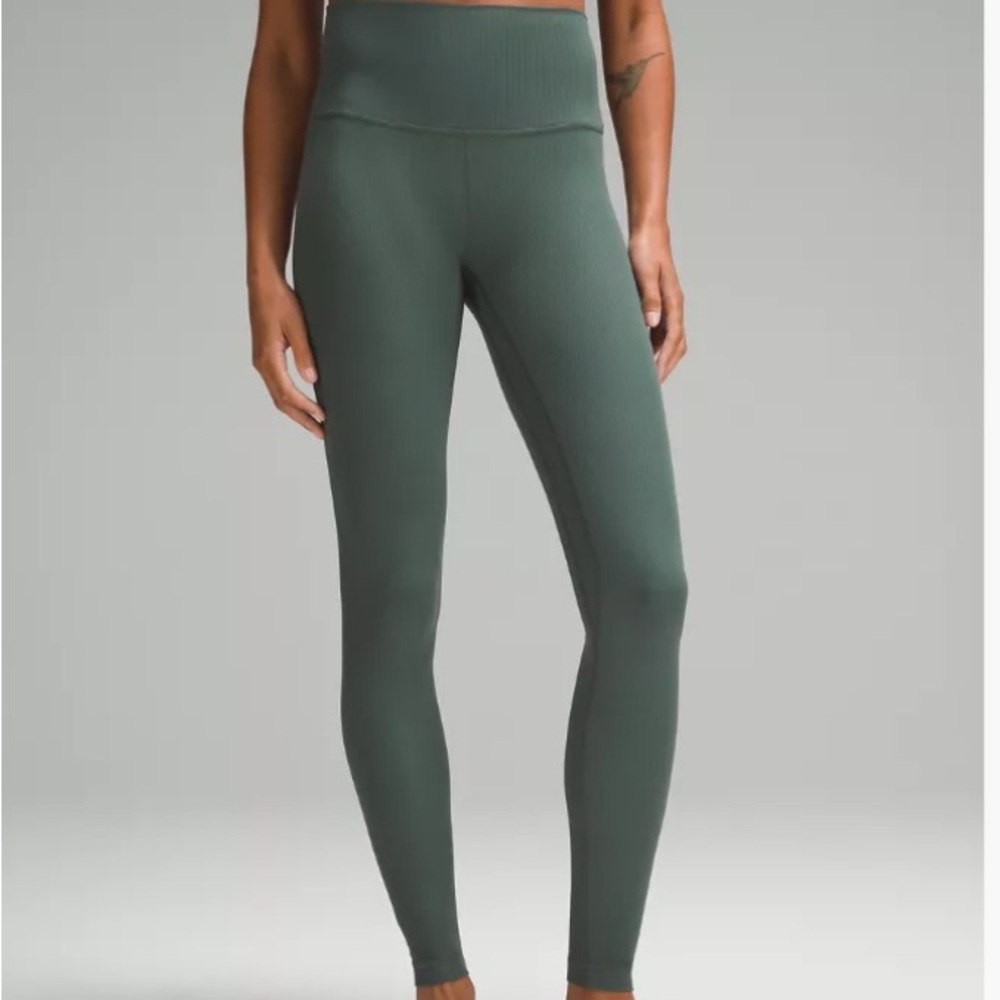 Lululemon align ribbed high rise pant 28” green
